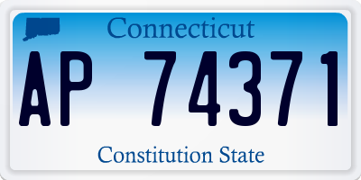 CT license plate AP74371
