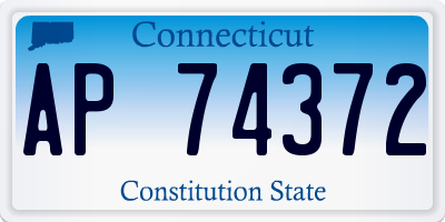 CT license plate AP74372