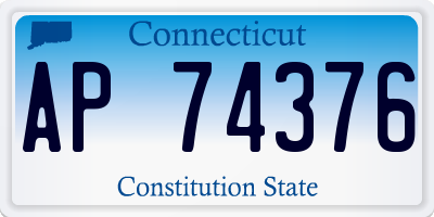 CT license plate AP74376