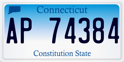 CT license plate AP74384