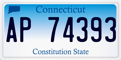 CT license plate AP74393