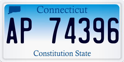 CT license plate AP74396