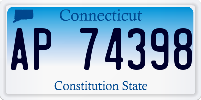CT license plate AP74398