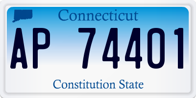 CT license plate AP74401