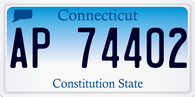CT license plate AP74402
