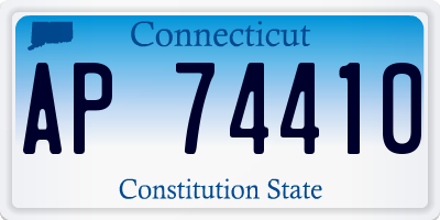 CT license plate AP74410