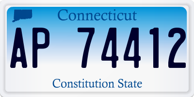 CT license plate AP74412
