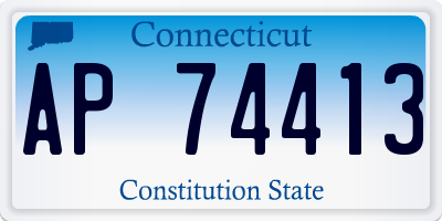 CT license plate AP74413