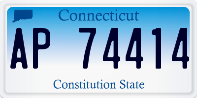 CT license plate AP74414
