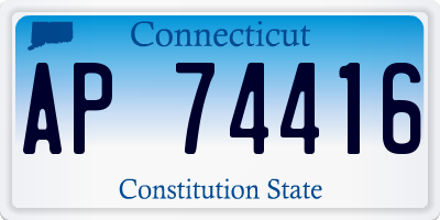 CT license plate AP74416