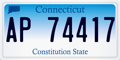 CT license plate AP74417