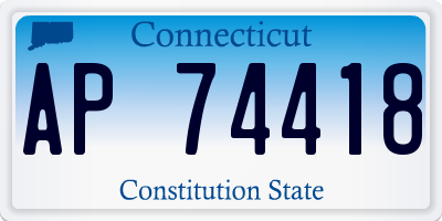 CT license plate AP74418