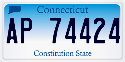 CT license plate AP74424