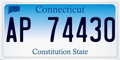CT license plate AP74430
