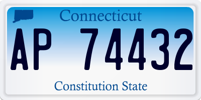 CT license plate AP74432