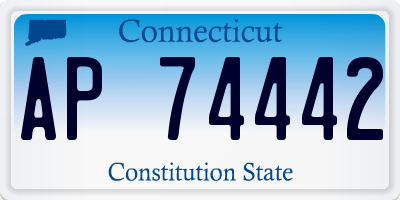 CT license plate AP74442