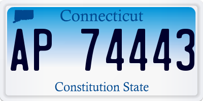 CT license plate AP74443
