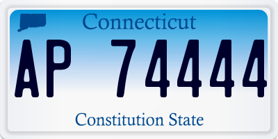 CT license plate AP74444