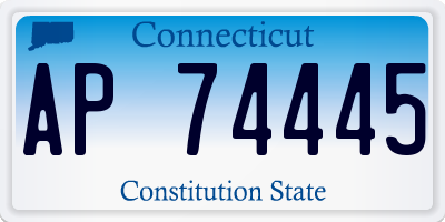 CT license plate AP74445