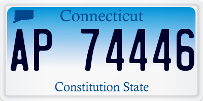 CT license plate AP74446