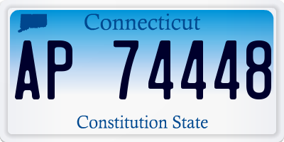 CT license plate AP74448