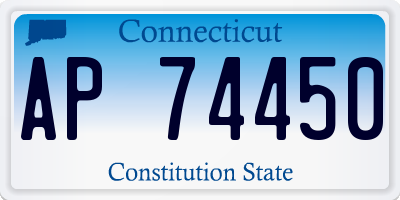 CT license plate AP74450