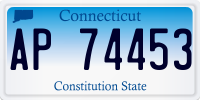 CT license plate AP74453