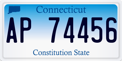 CT license plate AP74456