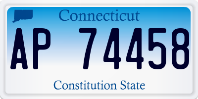 CT license plate AP74458