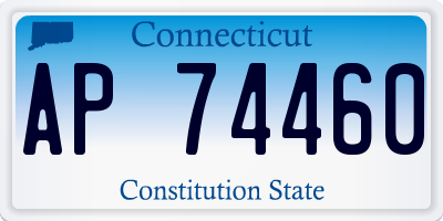 CT license plate AP74460