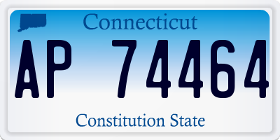 CT license plate AP74464