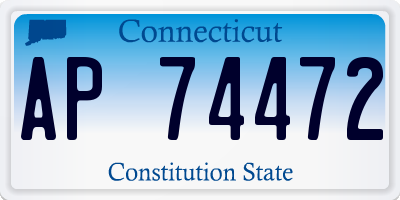 CT license plate AP74472