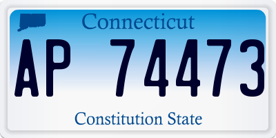 CT license plate AP74473