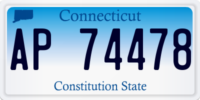 CT license plate AP74478
