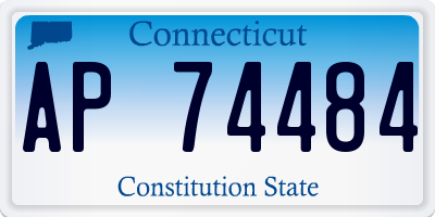 CT license plate AP74484