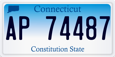 CT license plate AP74487