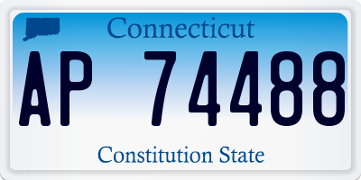 CT license plate AP74488
