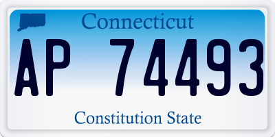 CT license plate AP74493
