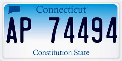 CT license plate AP74494