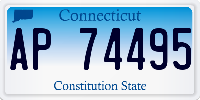 CT license plate AP74495