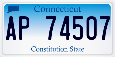 CT license plate AP74507