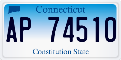 CT license plate AP74510