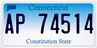 CT license plate AP74514