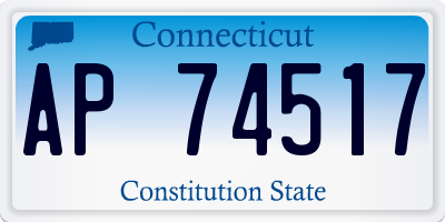 CT license plate AP74517