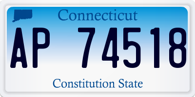 CT license plate AP74518