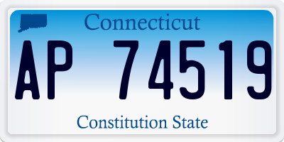 CT license plate AP74519