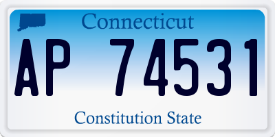 CT license plate AP74531