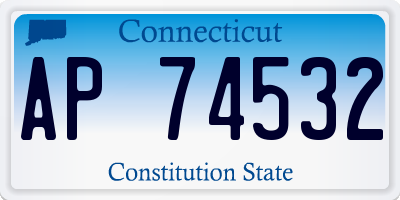 CT license plate AP74532