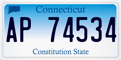 CT license plate AP74534