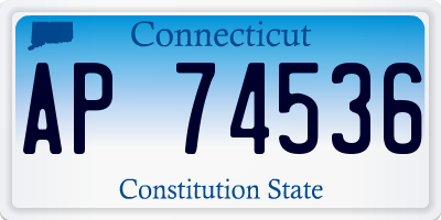 CT license plate AP74536